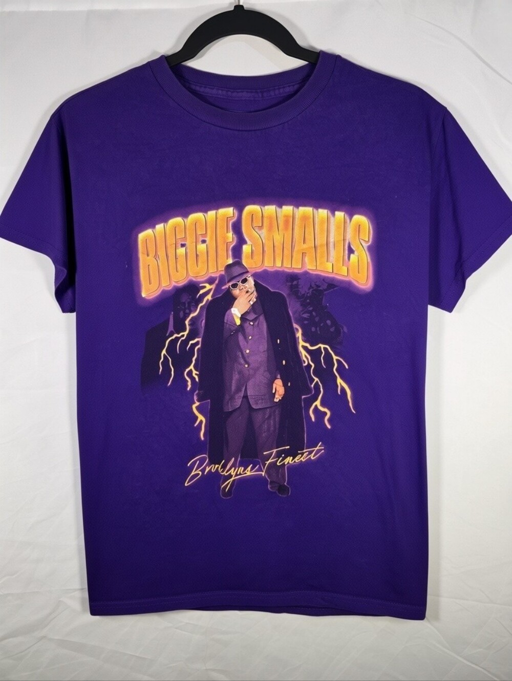 Biggie Smalls Purple Graphic Short Sleeve Tee - Picture 2 of 3